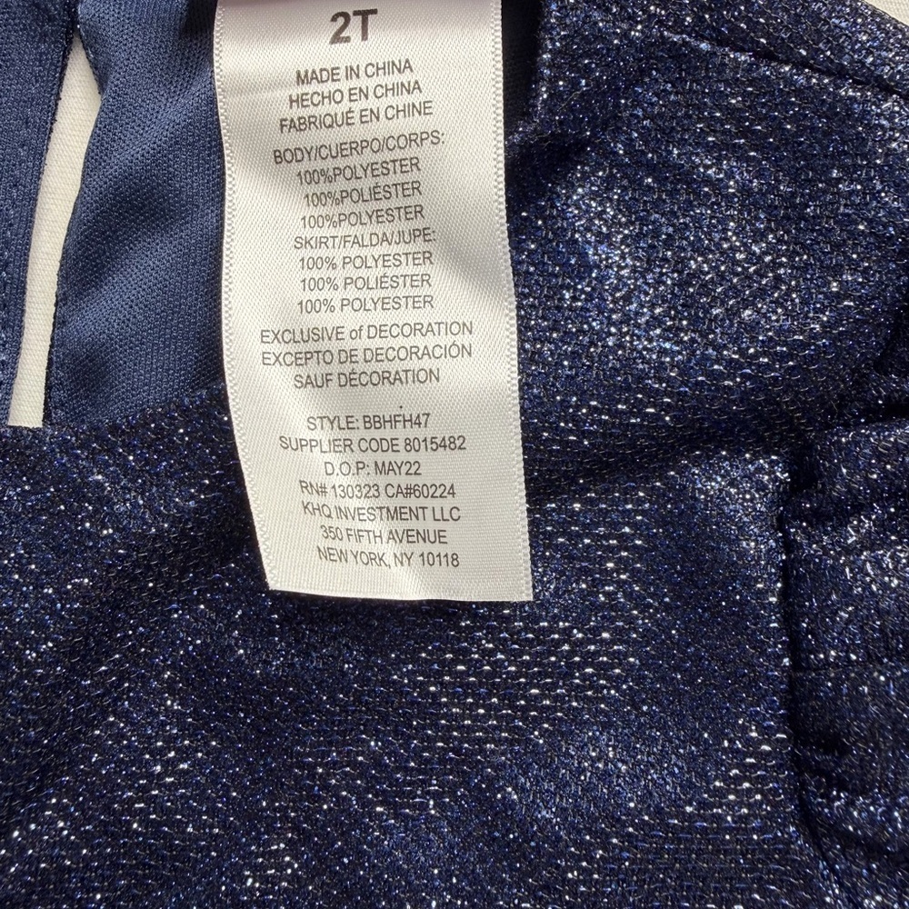 NWT Blueberi Boulevard Girls Sparkle Tulle Dress Shimmer Festival Dark Fairy 2T - Picture 6 of 9